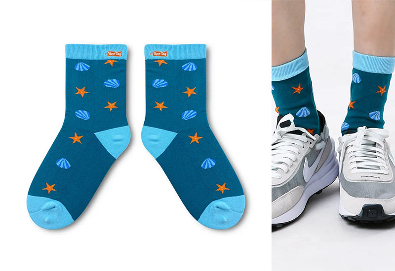 海星貝殼 厚襪款(2種尺寸) 